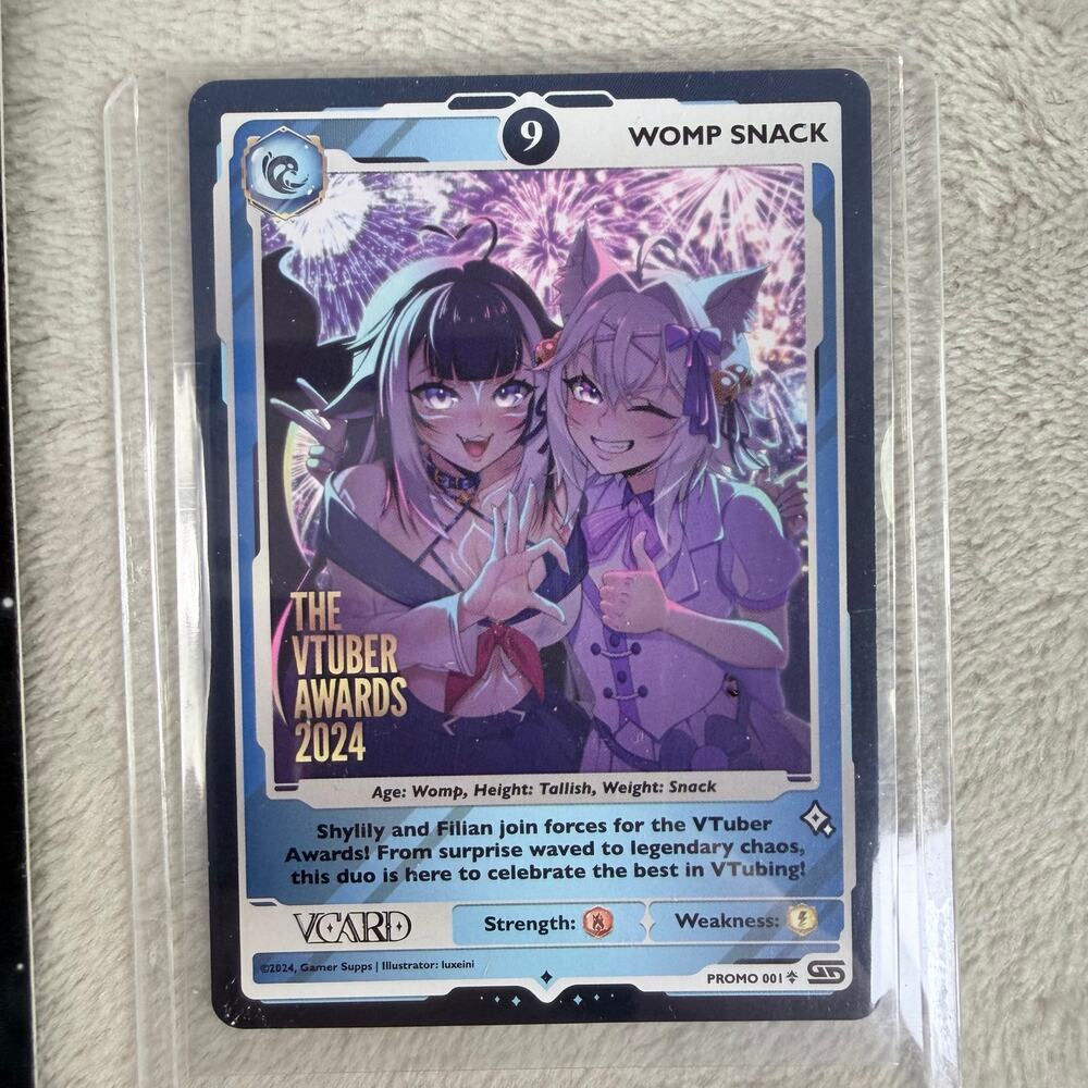 Gamer Supps V-Card TCG Shylily Filian Womp Snack 2024 Promo Card